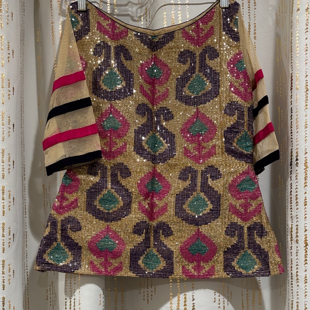 Sequin Embellished Multicolor Top